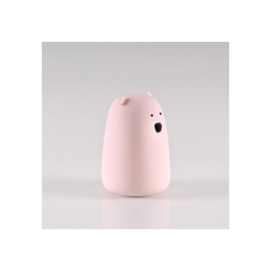 LED RGB Kinder-Touch-Lampe BEAR LED/0,8W/5V rosa + USB