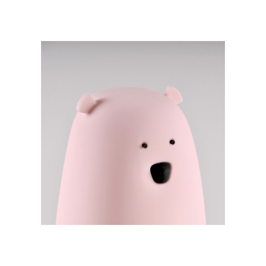 LED RGB Kinder-Touch-Lampe BEAR LED/0,8W/5V rosa + USB