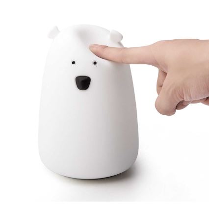 LED RGB Kinder Touch Lampe BEAR LED/0,8W/5V weiß + USB