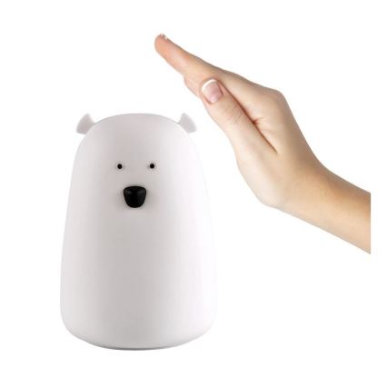 LED RGB Kinder Touch Lampe BEAR LED/0,8W/5V weiß + USB