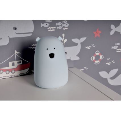 LED RGB Kinder-Touchlampe BÄR LED/0,8W/5V blau