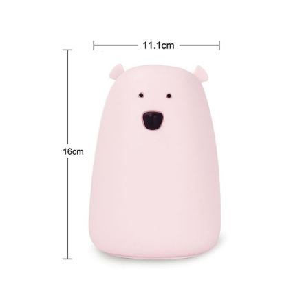 LED RGB Kinder-Touchlampe BÄR LED/0,8W/5V blau