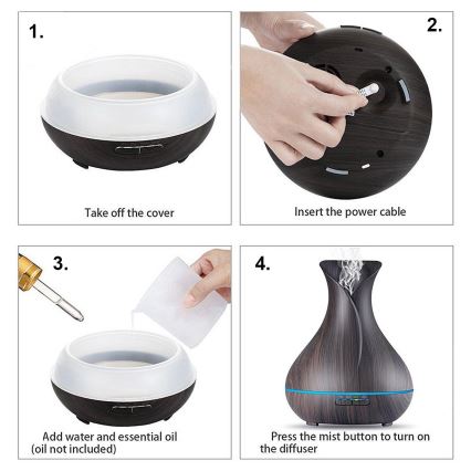 LED RGB Luftbefeuchter und Ionisator 400 ml