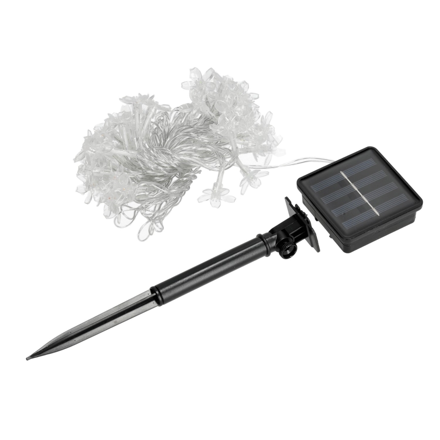 LED RGB Solar-Lichterkette 50xLED/0,12W/1,2V 1xAA IP44 600 mAh