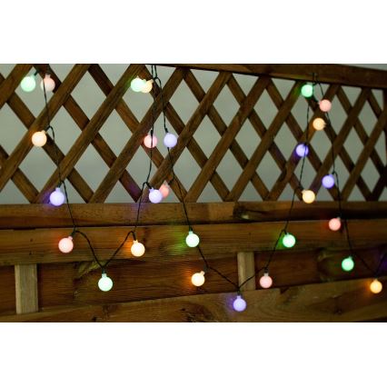 LED RGB Solar-Lichterkette PARTY 30xLED/1,2V 400 mAh 3,9 m IP44