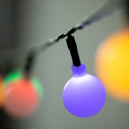 LED RGB Solar-Lichterkette PARTY 30xLED/1,2V 400 mAh 3,9 m IP44