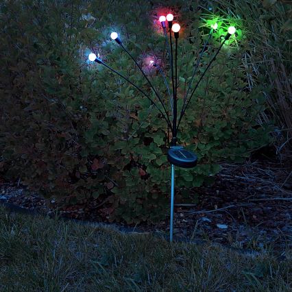 LED-RGB-Solarleuchte FIORINI 8xLED/1,2V 600mAh IP44 schwarz