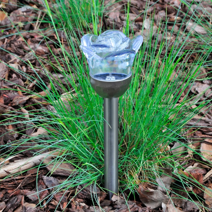 LED-RGB-Solarleuchte ROSE LED/1,2V IP44