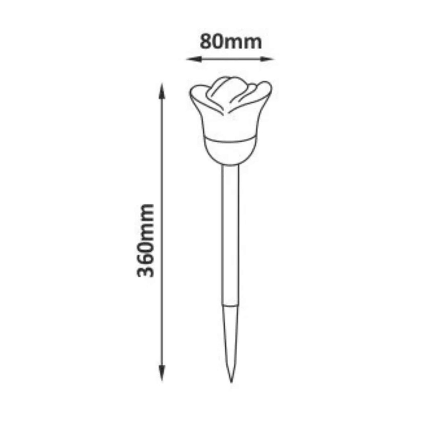 LED-RGB-Solarleuchte ROSE LED/1,2V IP44