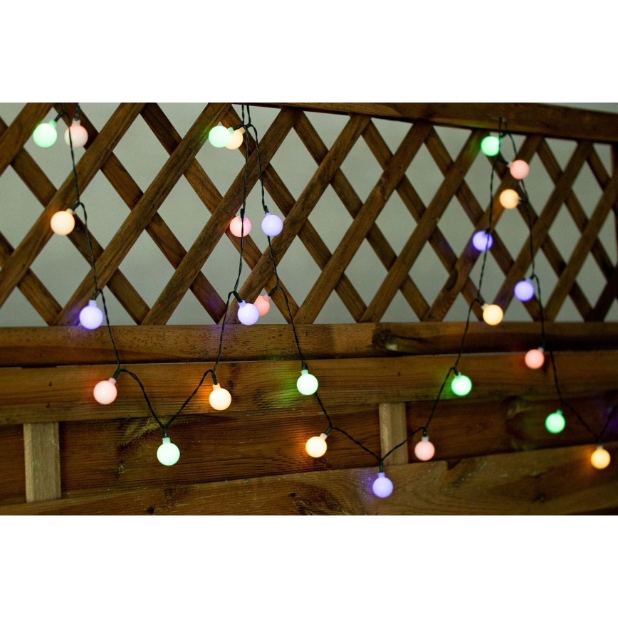 LED-RGB-Solarlichterkette PARTY 30xLED/1,2V 3,9 m IP44