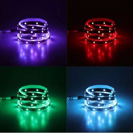 LED-RGB-Streifen 2x5m LED/4,8W/230V + FB