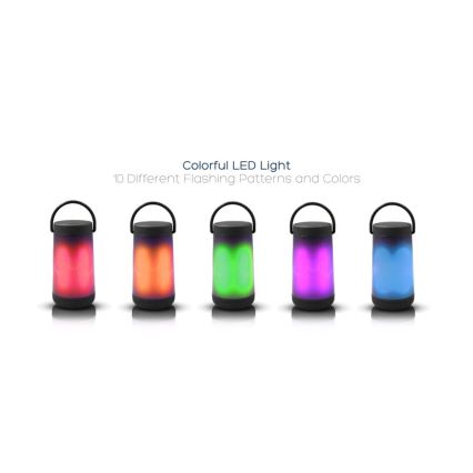 LED-RGB-Tischleuchte mit Bluetooth-Lautsprecher 5W/3,7V 2000 mAh