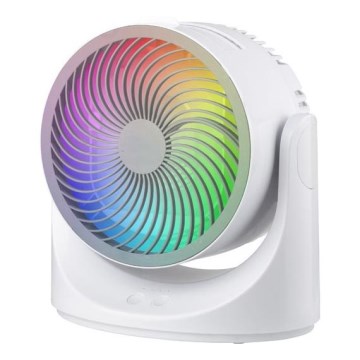 LED RGB Tischventilator 10W/5V Ø 18,5 cm