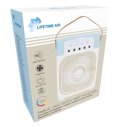 LED RGB Tischventilator mit Nebeleffekt 10W/5V
