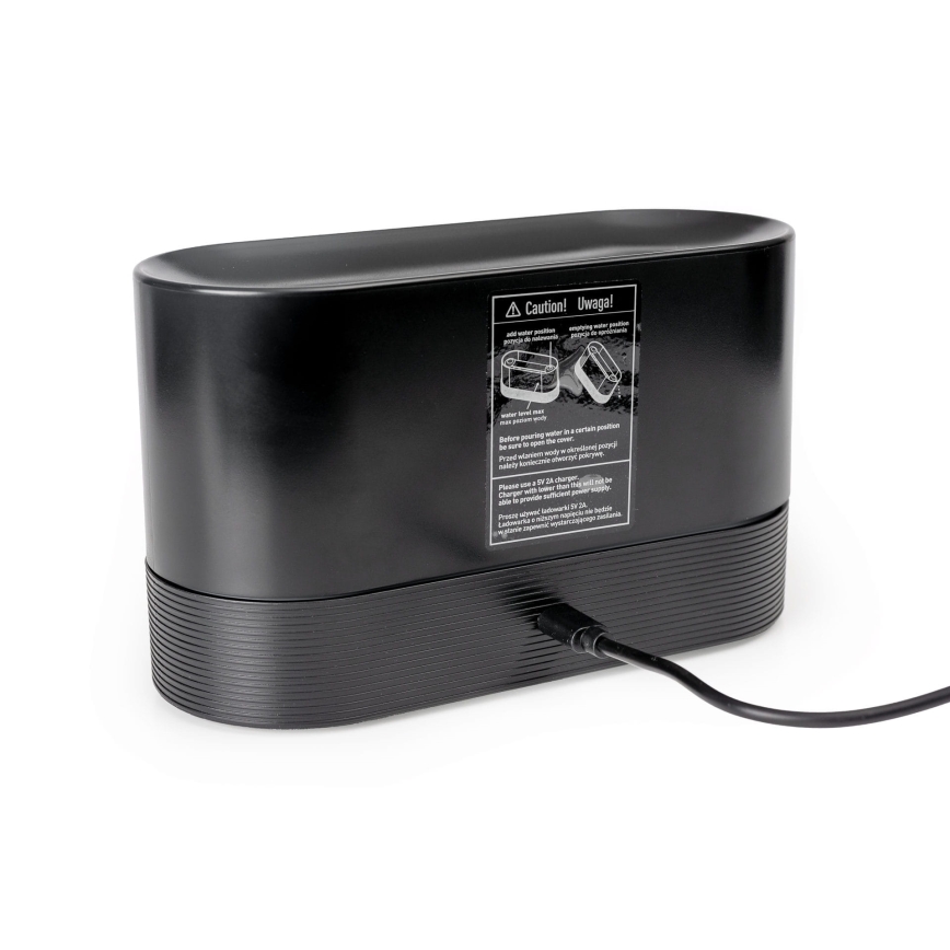 LED RGB Ultraschall-Aromadiffusor und Luftbefeuchter mit Hintergrundbeleuchtung 180ml schwarz