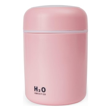 LED RGB Ultrasonic aroma diffuser und air humidifier LED/2W 300ml rosa