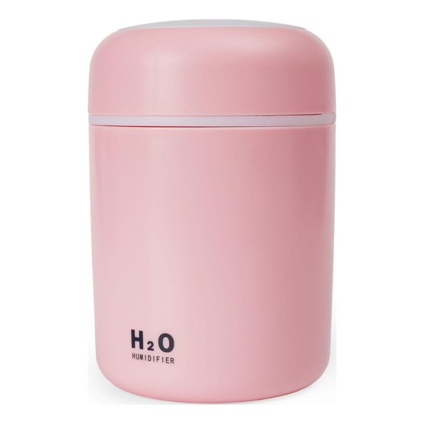 LED RGB Ultrasonic aroma diffuser und air humidifier LED/2W 300ml rosa