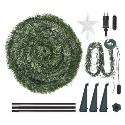 LED RGB Weihnachtsbaum mit einer Lichterkette 304xLED/16 Modi 1,8m + Fernbedienung