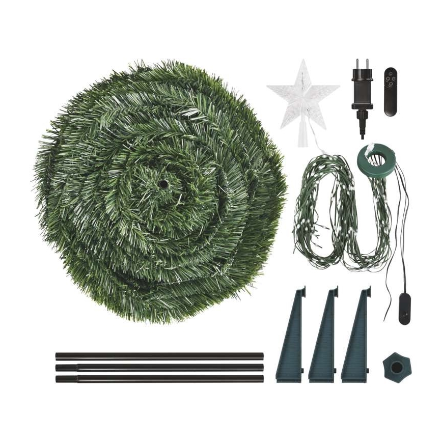LED RGB Weihnachtsbaum mit einer Lichterkette 304xLED/16 Modi 1,8m + Fernbedienung
