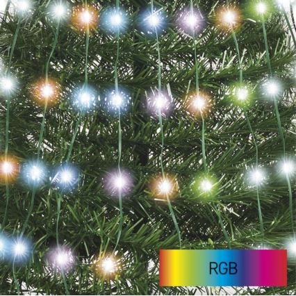 LED RGB Weihnachtsbaum mit einer Lichterkette 304xLED/16 Modi 1,8m + Fernbedienung