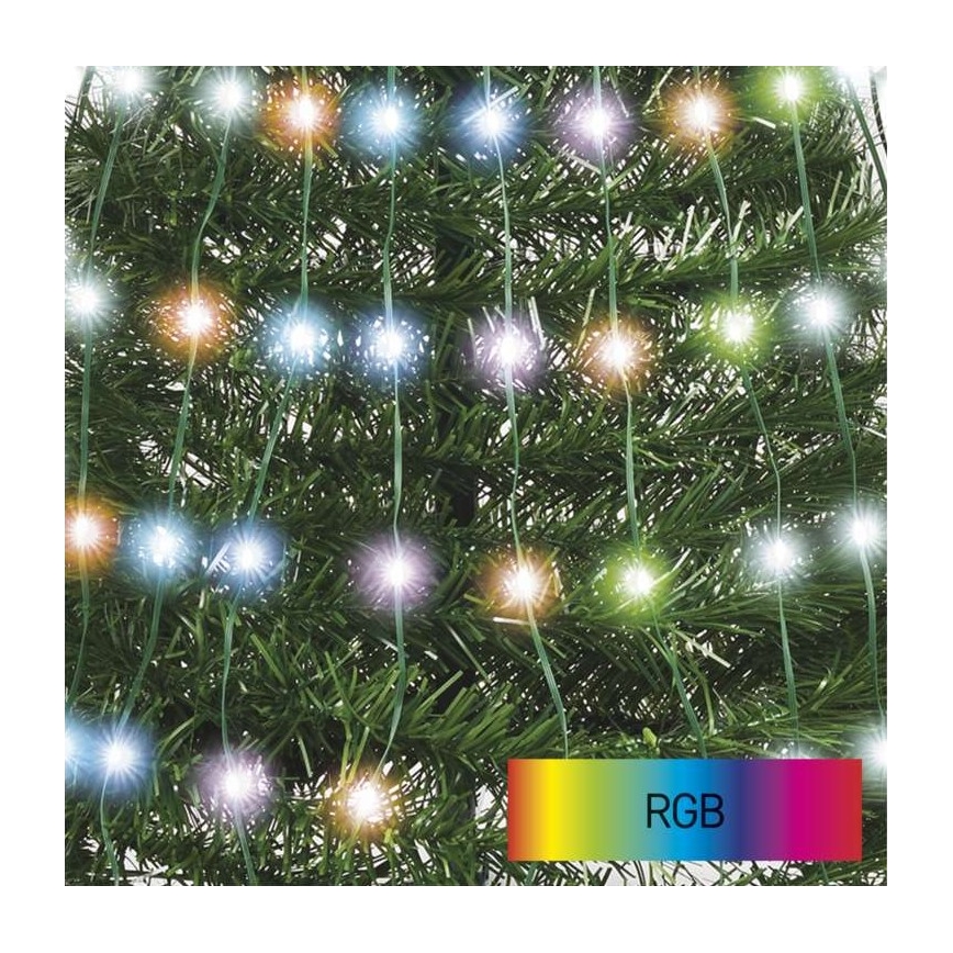 LED RGB Weihnachtsbaum mit einer Lichterkette 304xLED/16 Modi 1,8m + Fernbedienung