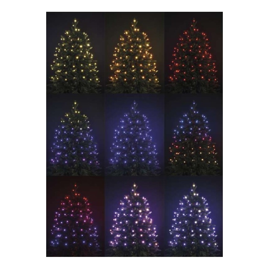 LED RGB Weihnachtskette für den Außenbereich 160xLED/72 Modi 19m IP44 + Fernbedienung