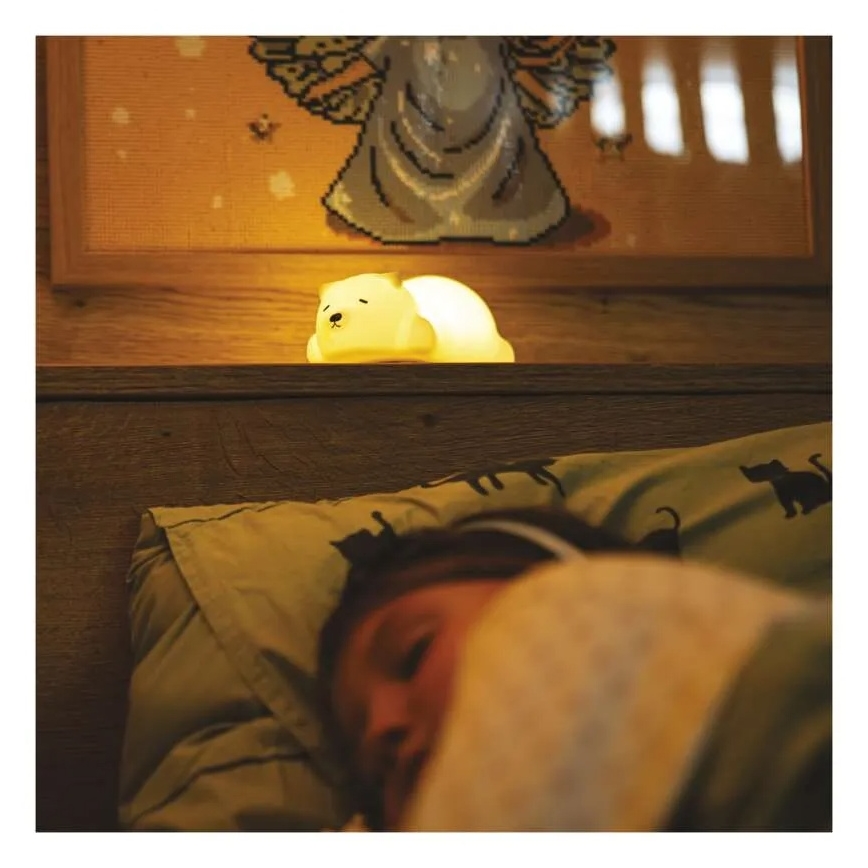 Wiederaufladbares RGB-LED-Touch-Nachtlicht LED/3,7V 1200 mAh Bär