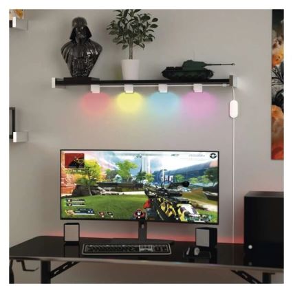 LED RGBIC+CCT Dekorative Kette mit Spotbeleuchtung GoSmart - Verlängerungs- 4xLED/7W/230V 85 cm Wi-Fi Tuya