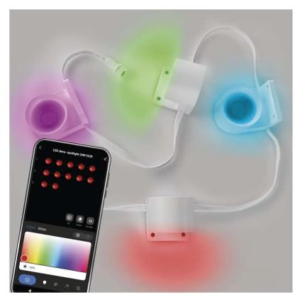 LED RGBIC+CCT Dekorative Kette mit Spotbeleuchtung GoSmart - Verlängerungs- 4xLED/7W/230V 85 cm Wi-Fi Tuya