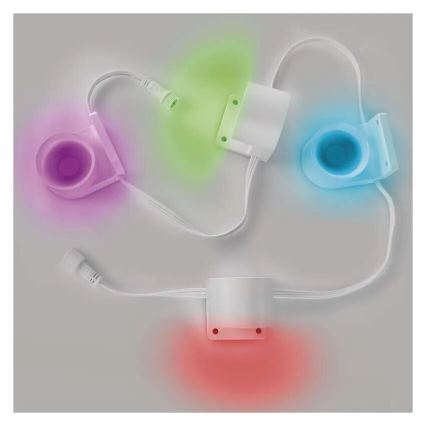 LED RGBIC+CCT Dekorative Kette mit Spotbeleuchtung GoSmart - Verlängerungs- 4xLED/7W/230V 85 cm Wi-Fi Tuya