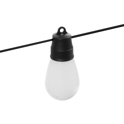 LED RGBIC dimmbare Solarlichterkette 15xLED/1,3W/3,7V 2200 mAh 8 m IP65 schwarz + Fernbedienung