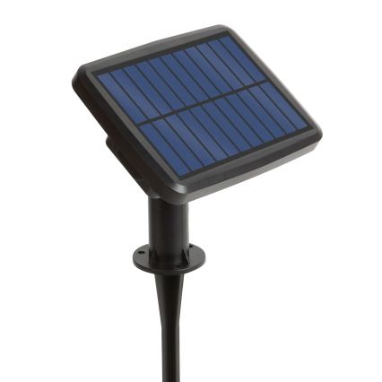 LED RGBIC dimmbare Solarlichterkette 15xLED/1,3W/3,7V 2200 mAh 8 m IP65 schwarz + Fernbedienung