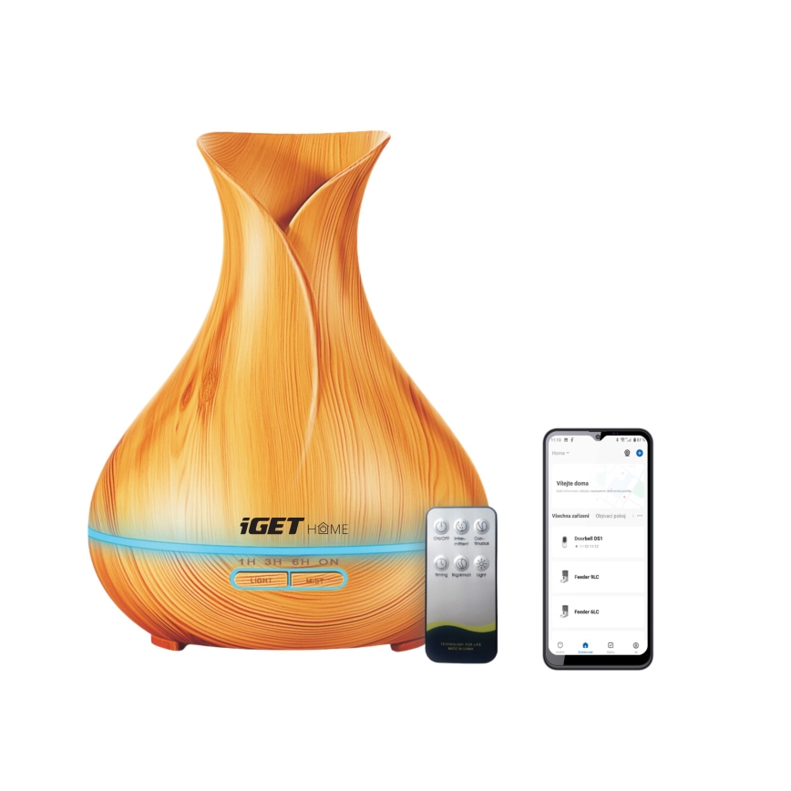 LED RGBW Aroma-Diffuser und Luftbefeuchter LED/230V 500 ml Wi-Fi + Fernbedienung