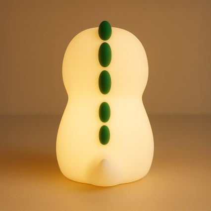 LED RGBW Dimmbares wiederaufladbares Nachtlicht mit Touch-Bedienung für Kinder DINO LED/1W/5V 1200 mAh