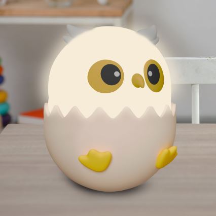 LED-RGBW- Dimmbar für Kinder Touch Leuchte OWL LED/1W/5V USB 1200 mAh Eule rosa