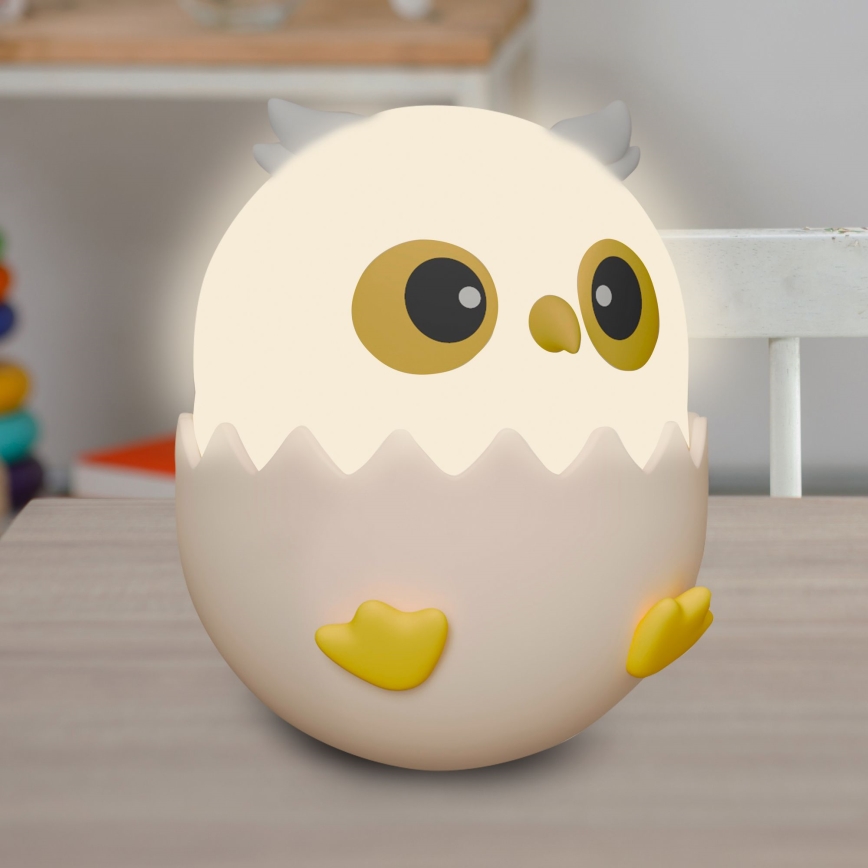 LED-RGBW- Dimmbar für Kinder Touch Leuchte OWL LED/1W/5V USB 1200 mAh Eule rosa
