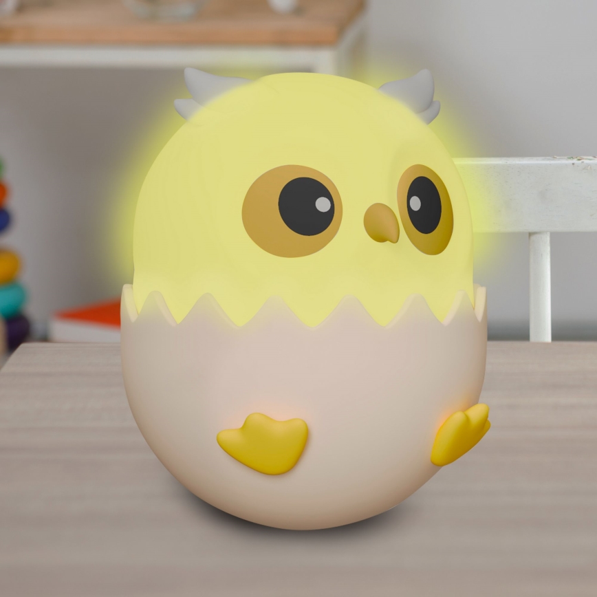 LED-RGBW- Dimmbar für Kinder Touch Leuchte OWL LED/1W/5V USB 1200 mAh Eule rosa