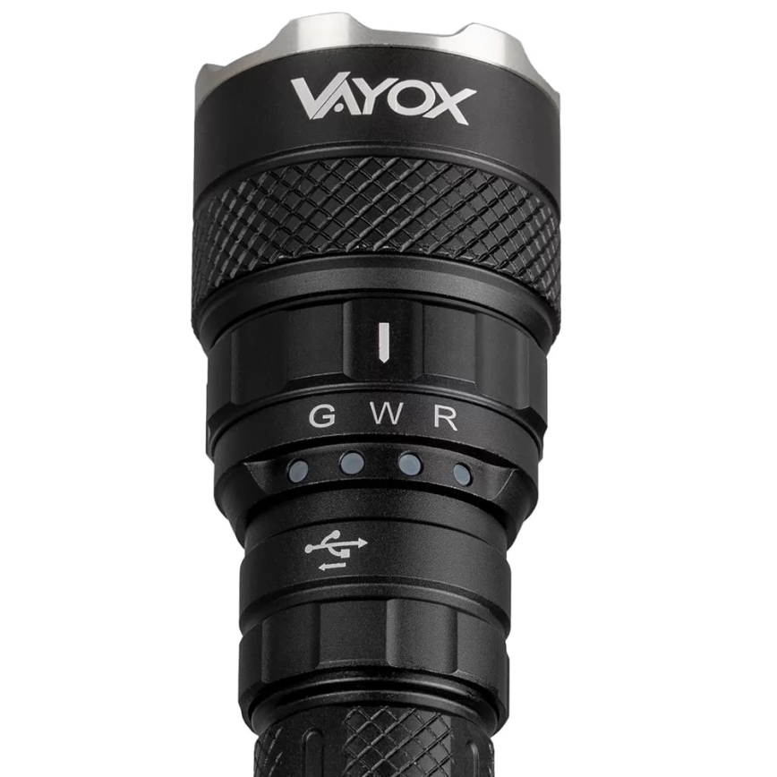 LED RGBW dimmbare wiederaufladbare Taschenlampe LED/15W/5V IP66 1500 lm 2000 mAh