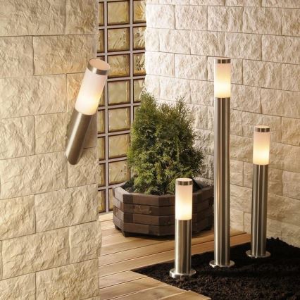 LED RGBW dimmbare Außenwandleuchte LIVIA 1xE27/6,5W/230V 2700-6500K Wi-Fi IP44 silber