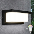 LED RGBW dimmbare Außen-Wandleuchte NEELY 1xE27/12W/230V 2700-6500K IP54 schwarz