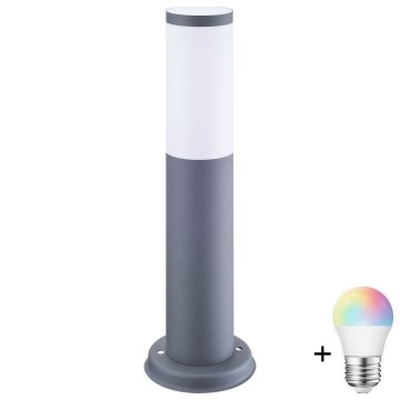 LED RGBW dimmbare Außenleuchte OSLO 1xE27/6,5W/230V 2700-6500K Wi-Fi 45 cm IP44 anthrazit
