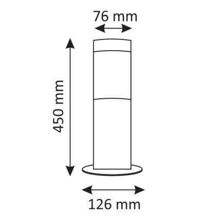 LED RGBW dimmbare Außenleuchte OSLO 1xE27/6,5W/230V 2700-6500K Wi-Fi 45 cm IP44 anthrazit