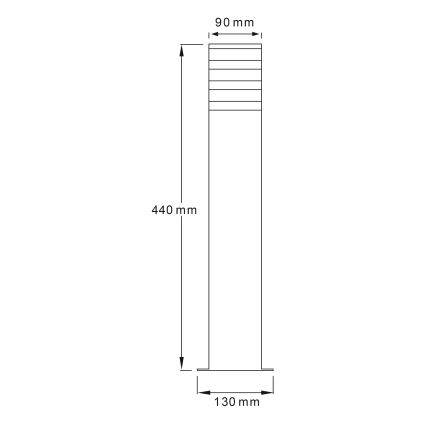 LED RGBW dimmbare Außenleuchte TEKSAS 1xE27/9W/230V 2700-6500K Wi-Fi 44 cm IP44 Anthrazit