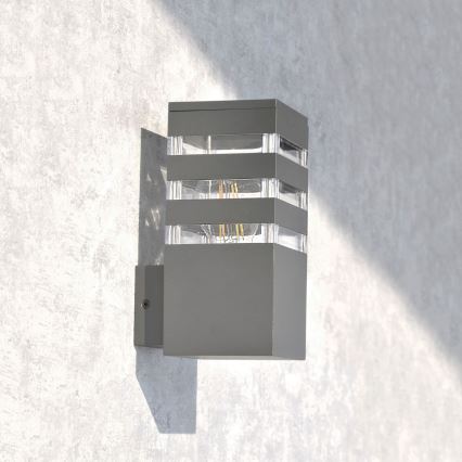 LED RGBW dimmbare Außen-Wandleuchte TEKSAS 1xE27/12W/230V 2700-6500K IP44 Anthrazit