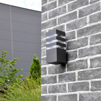 LED RGBW dimmbare Außen-Wandleuchte TEKSAS 1xE27/12W/230V 2700-6500K IP44 Anthrazit