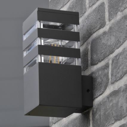 LED RGBW dimmbare Außen-Wandleuchte TEKSAS 1xE27/9W/230V 2700-6500K Wi-Fi IP44 Anthrazit