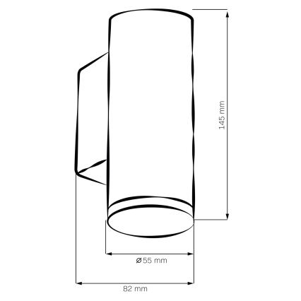 LED RGBW dimmbare Badezimmer-Wandleuchte TURYN 1xGU10/4,8W/230V 3000K IP44 schwarz + Fernbedienung