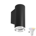 LED RGBW dimmbare Badezimmer-Wandleuchte TURYN 1xGU10/6W/230V 3000K Wi-Fi IP44 schwarz
