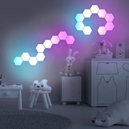 SET 9x LED RGBW Dimmbare Deko-Wandleuchte MAYA LED/1W/230V + Fernbedienung