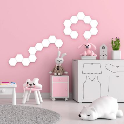 SET 9x LED RGBW Dimmbare Deko-Wandleuchte MAYA LED/1W/230V + Fernbedienung